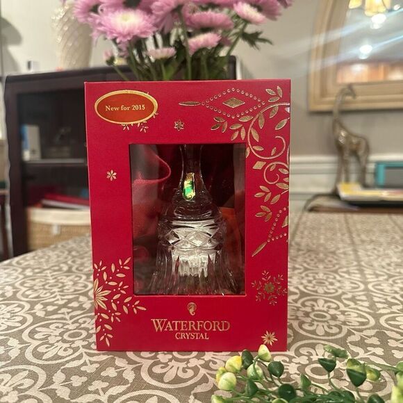 Waterford Lead Crystal 2015 Bell of Peace Decor Ornament NEW Stamped - Picture 2 of 9
